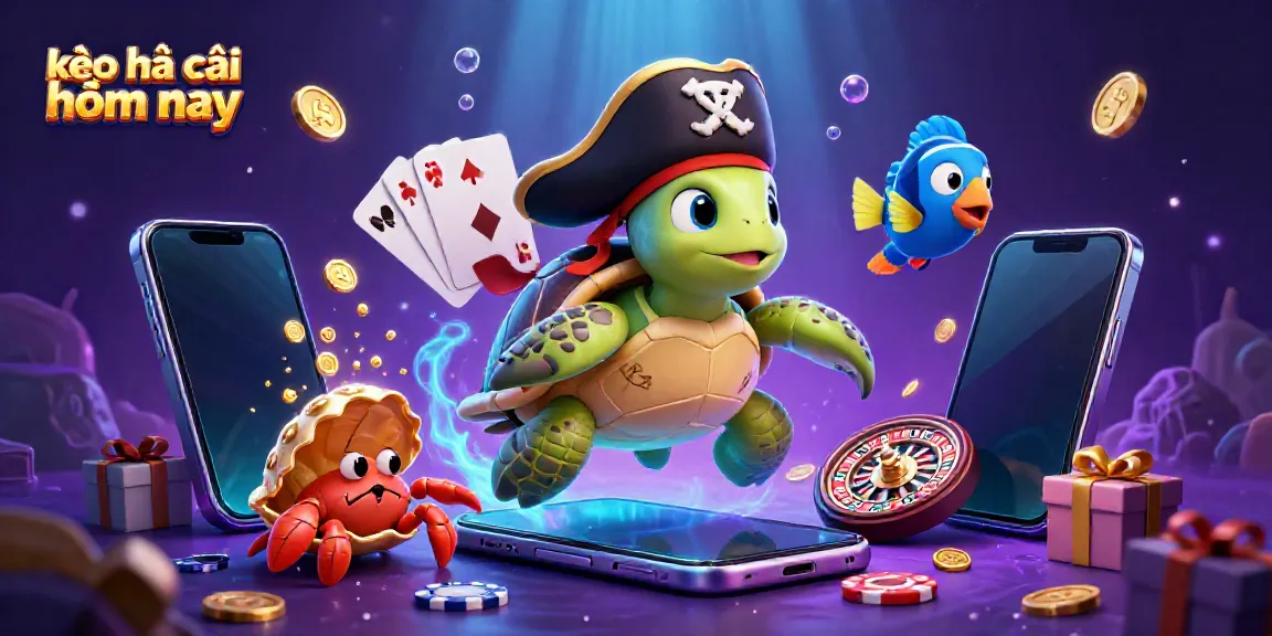 Engaging scene of kèo nhà cái hôm nay with vibrant characters, showcasing dynamic gambling elements including slots and cards.