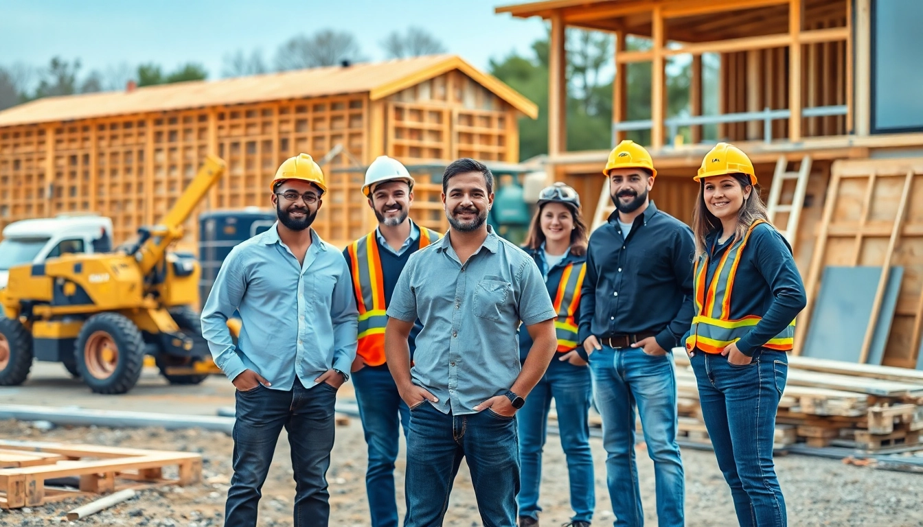 New Jersey General Contractor leading a diverse construction team on-site, showcasing teamwork and professionalism.