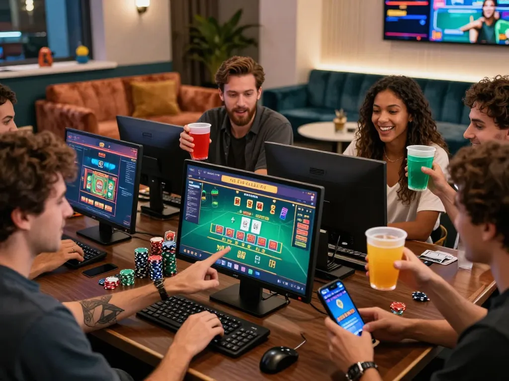 Exciting online gaming experience on 789club with friends enjoying live casino games together.