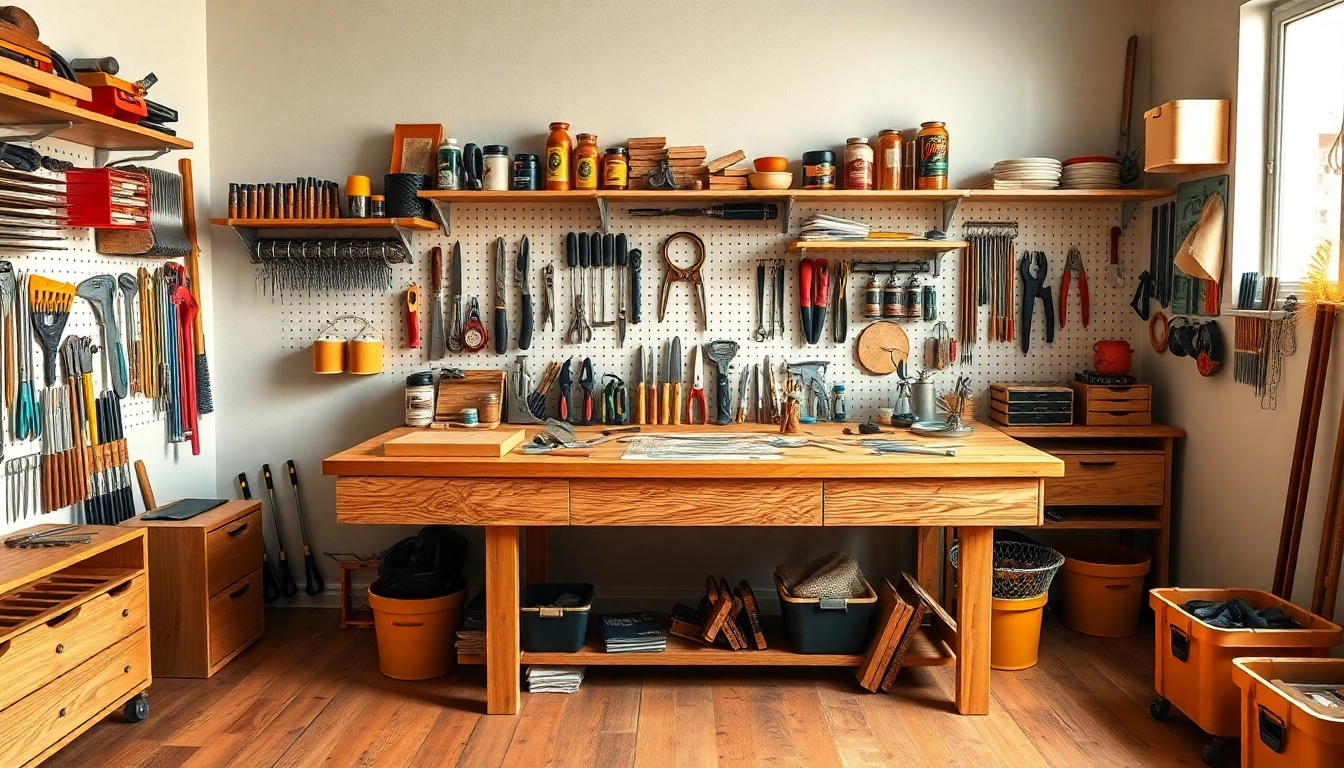 Discover Koken tools in a well-arranged workspace showcasing quality craftsmanship and organization.