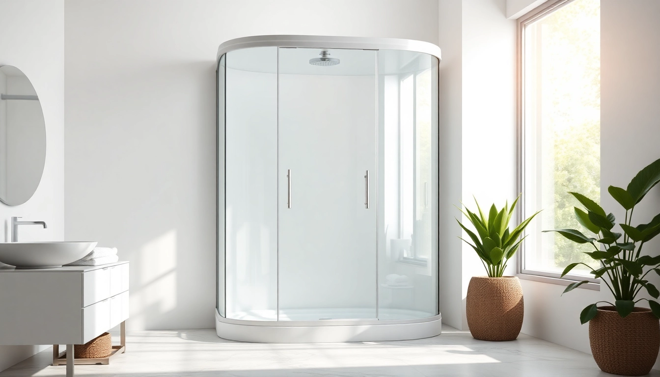 Erleben Sie die Eleganz der sonni Duschkabine in einem modernen Badezimmer mit viel Licht.