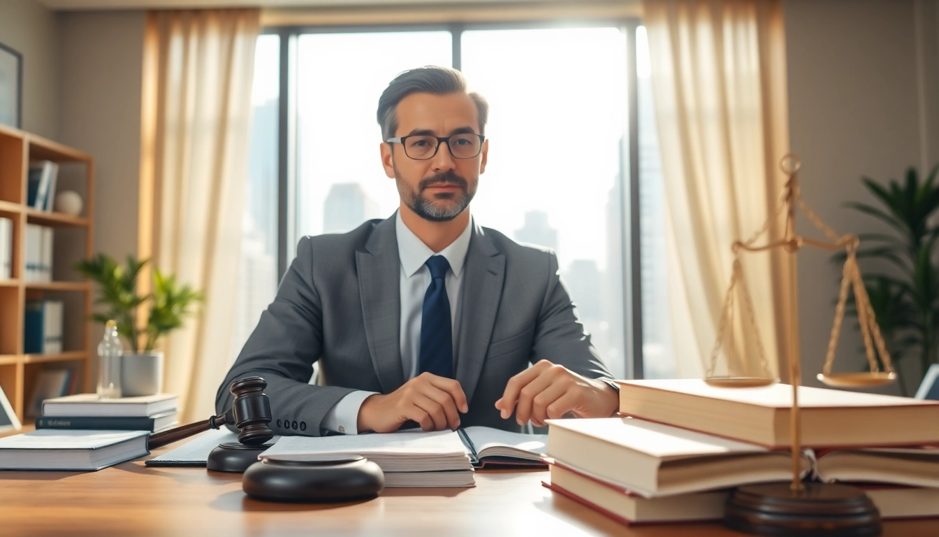 Probate attorney discussing cases in a professional setting with legal documents.