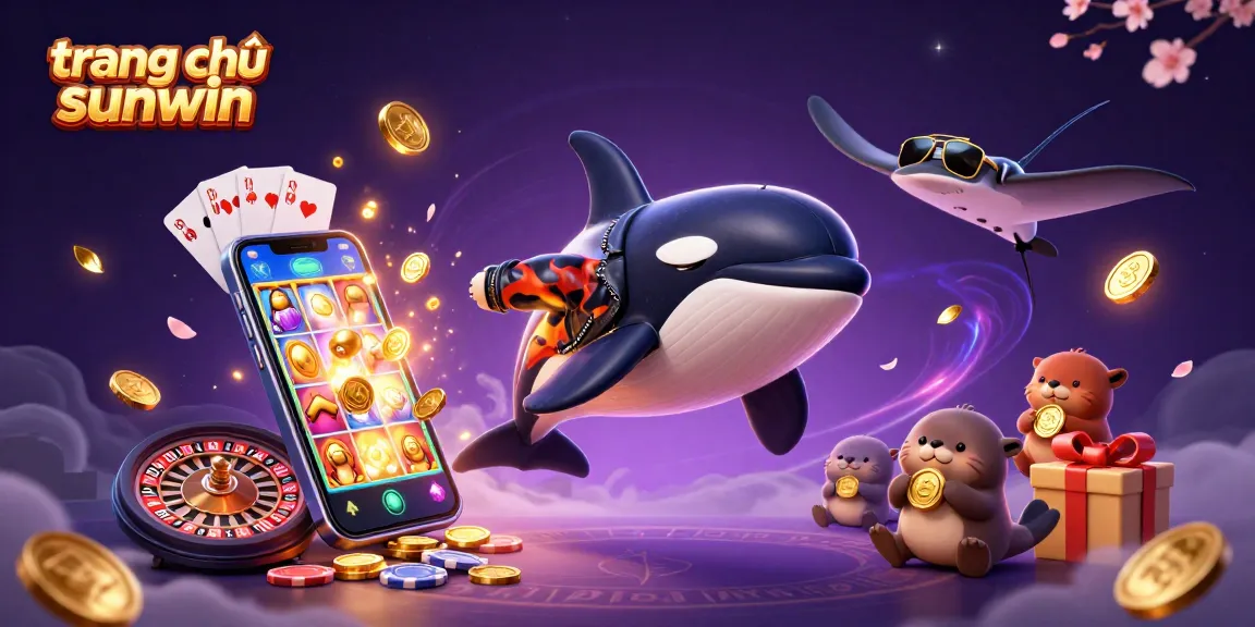 Join the colorful action at trang chủ sunwin with vibrant slot games, golden coins, and dynamic characters.